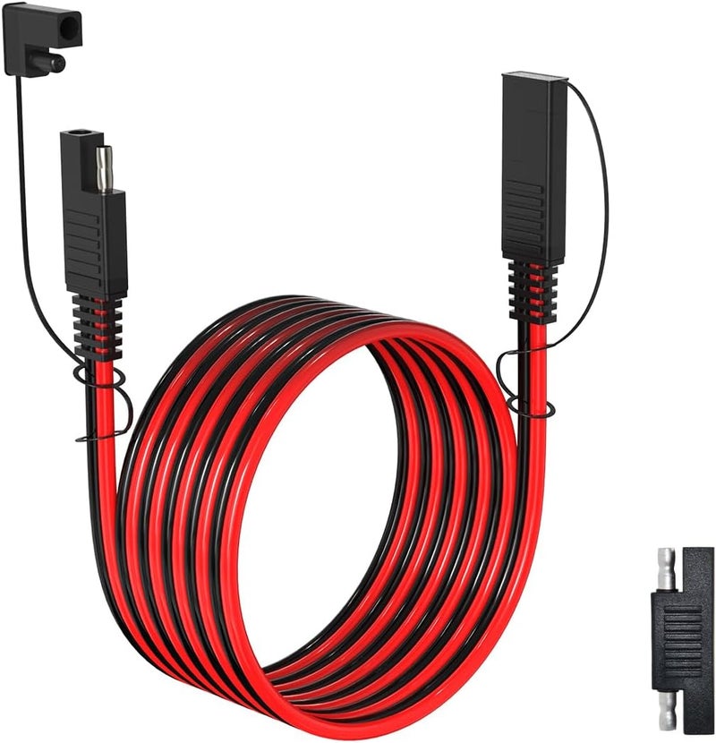 ELFCULB 16AWG 10FT SAE Extension Cable 3/6/10/20/35/50FT Quick Disconnect Wire Harness with SAE Connector for Automotive RV Battery Solar Panel - Image 1